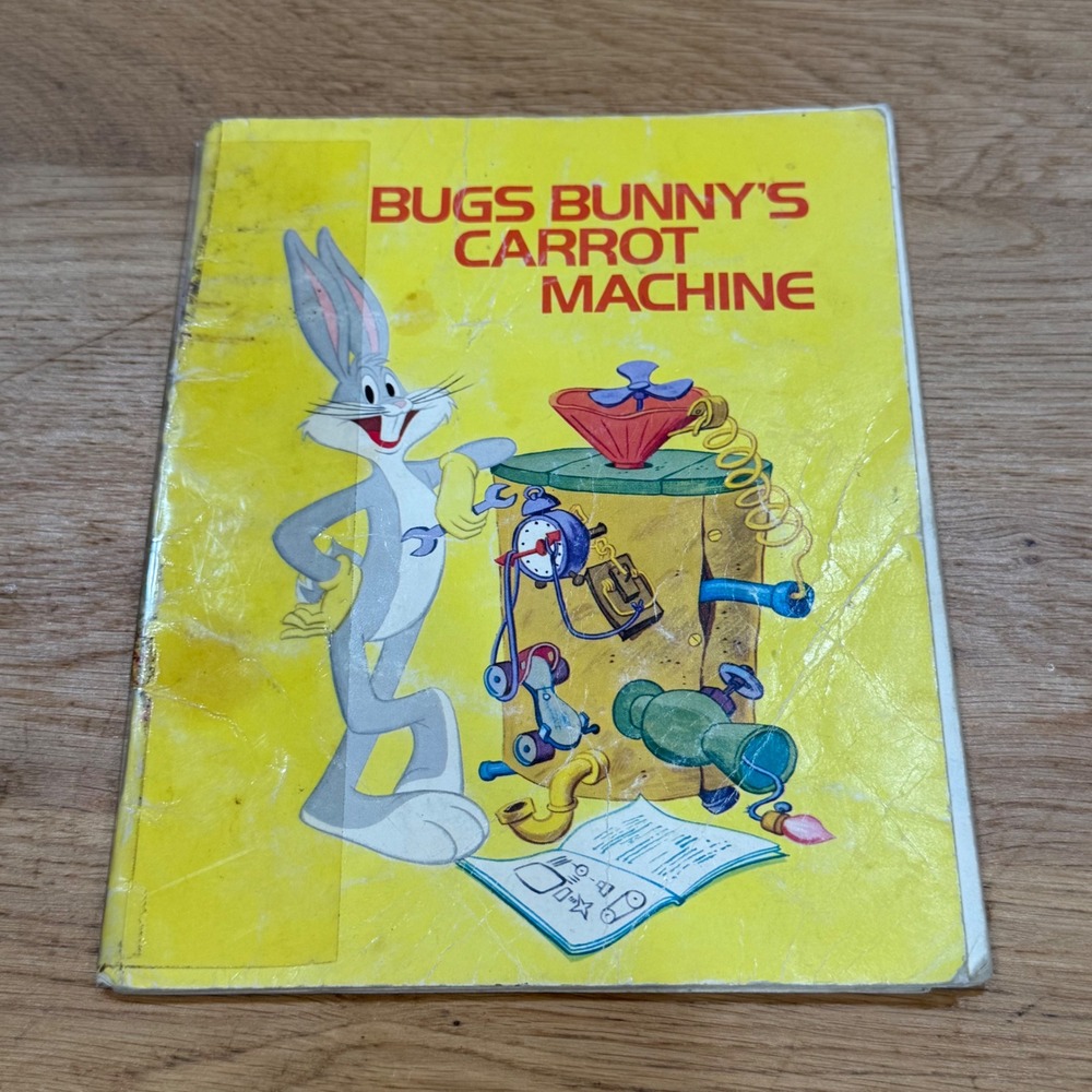 Vintage 1971 Bugs Bunny's Carrot Machine Book Xerox Education Looney Tunes